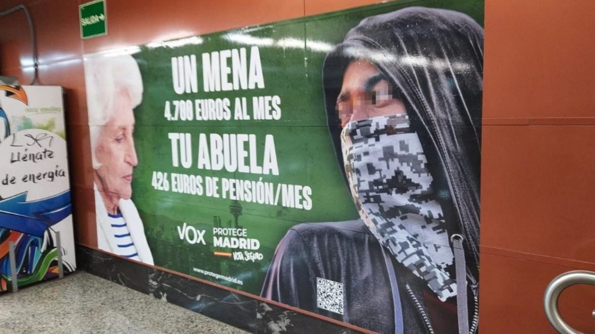 La jueza archiva la denuncia contra Vox por el cartel de menores extranjeros en Madrid