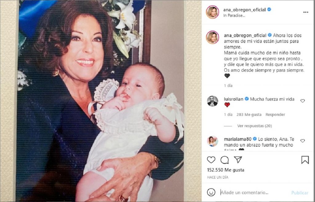 Muere la madre de Ana García Obregón