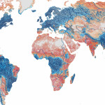 Mapa global con los ríos intermitentes