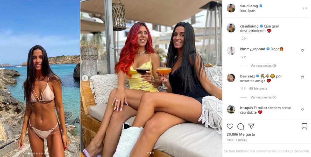 Claudia y Bea Retamal, exnovias de Rodri, coinciden en Ibiza
