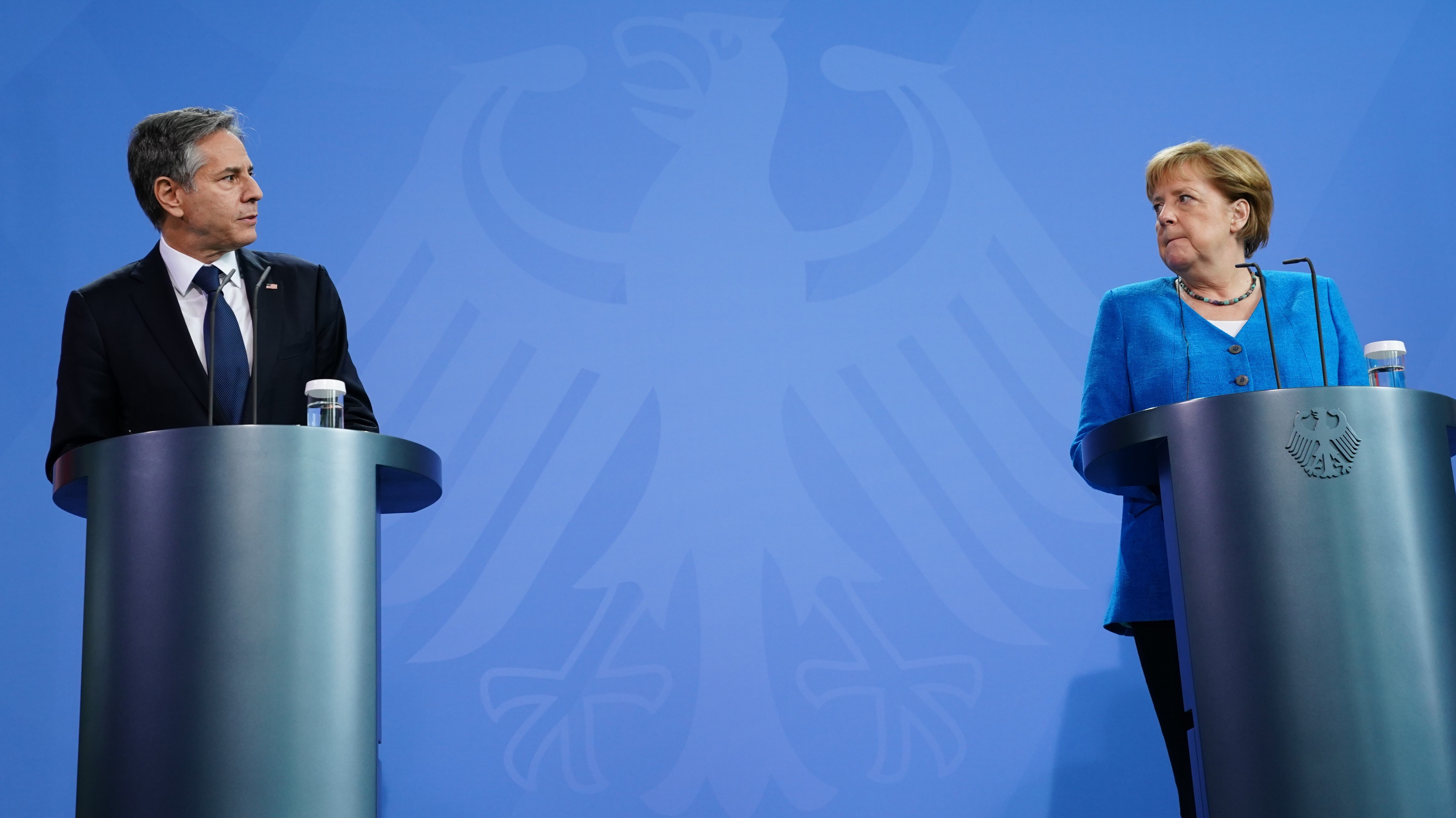 Merkel y Blinken destacan los principales desafíos con Rusia en Berlín