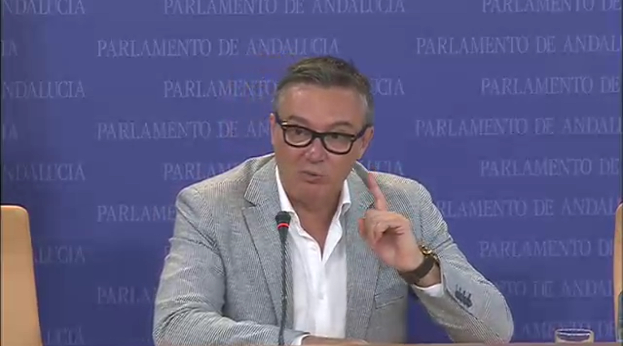El portavoz de Vox en el Parlamento, Manuel Gavira.