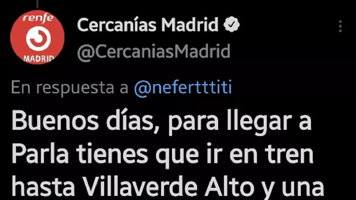 Bromas y memes tras la enrevesada explicación que le da Cercanías Madrid a una usuaria