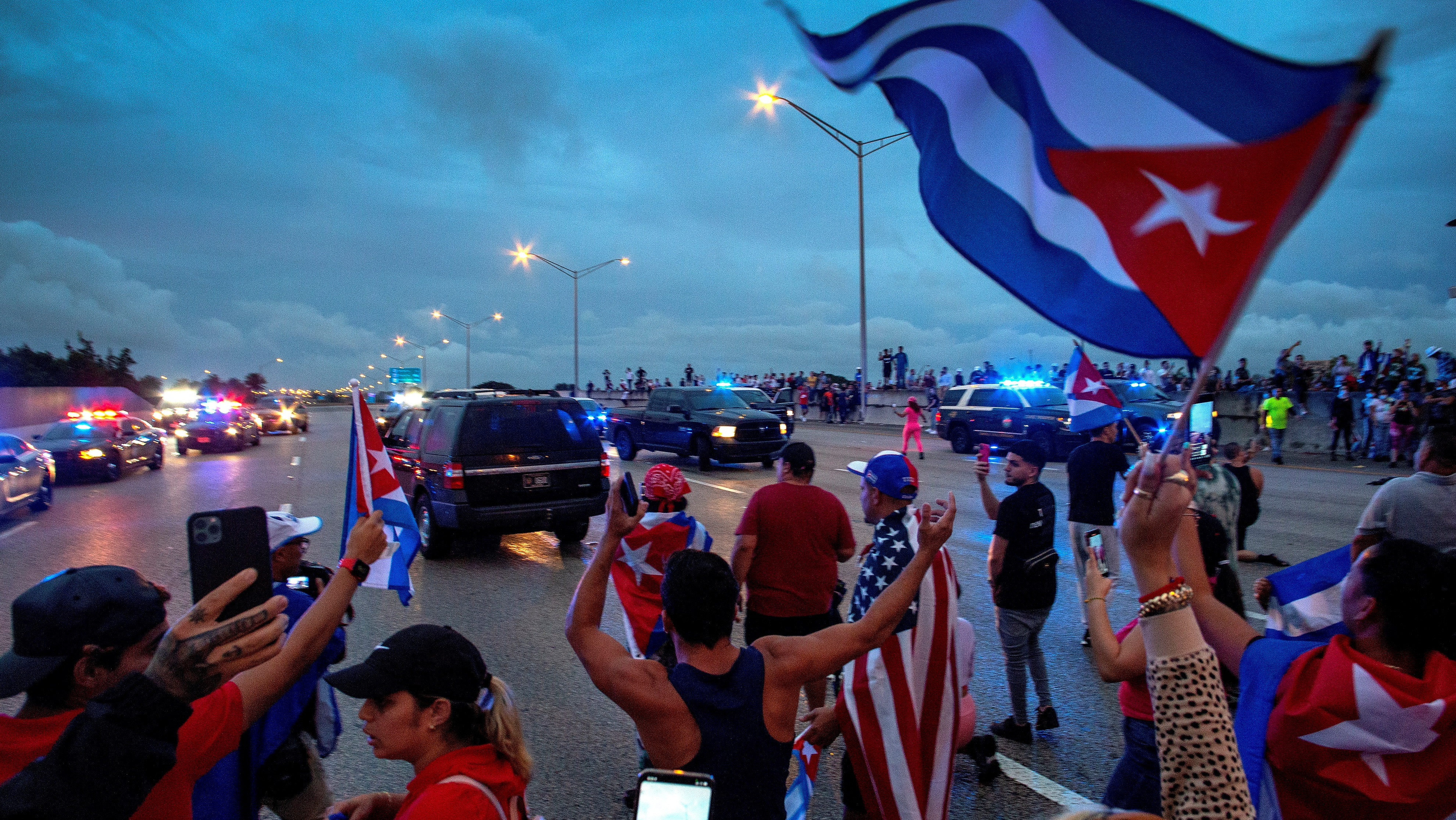 Protestas a favor de los manifestantes en Cuba.