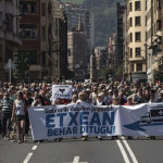 Manifestación a favor de los presos de ETA.