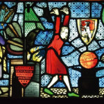 Vidriera medieval inspirada en los gremios