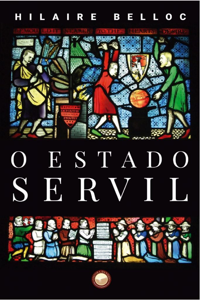 Portada del edición en portugués de 'El estado servil' de Hilaire Belloc