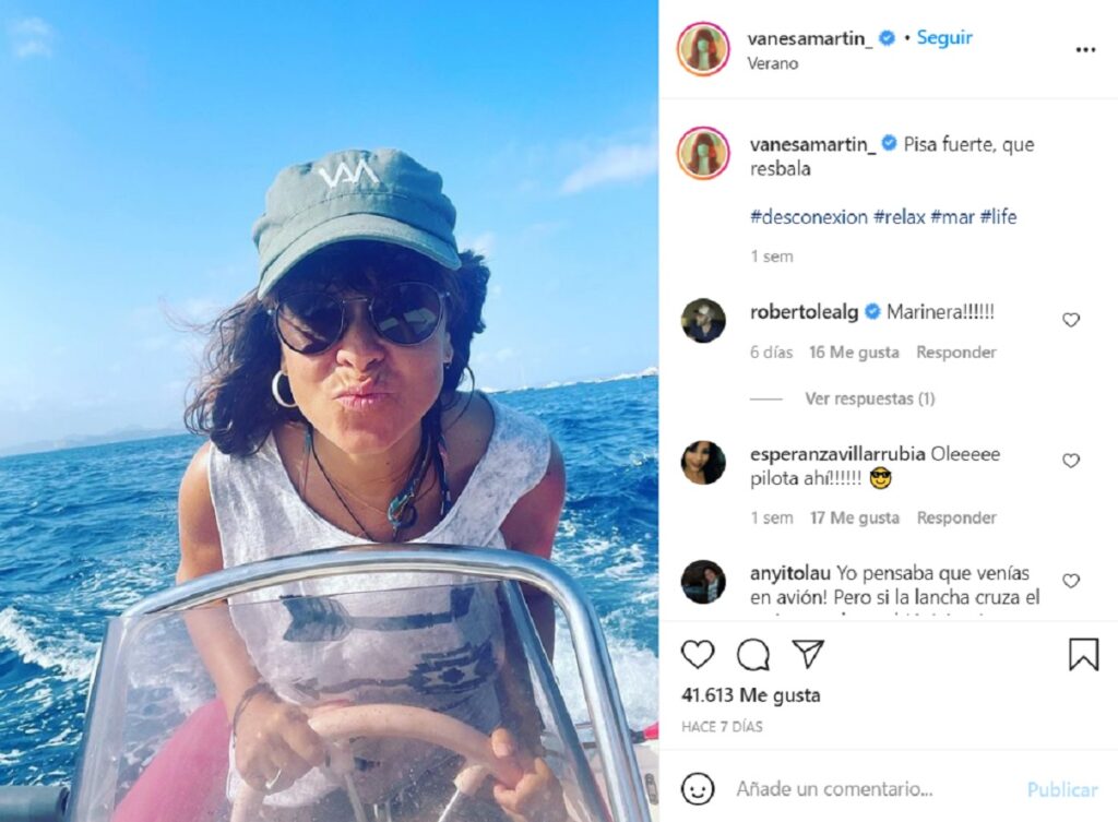 Vanesa Martín comparte una foto en su Instagram de su estancia en Formentera