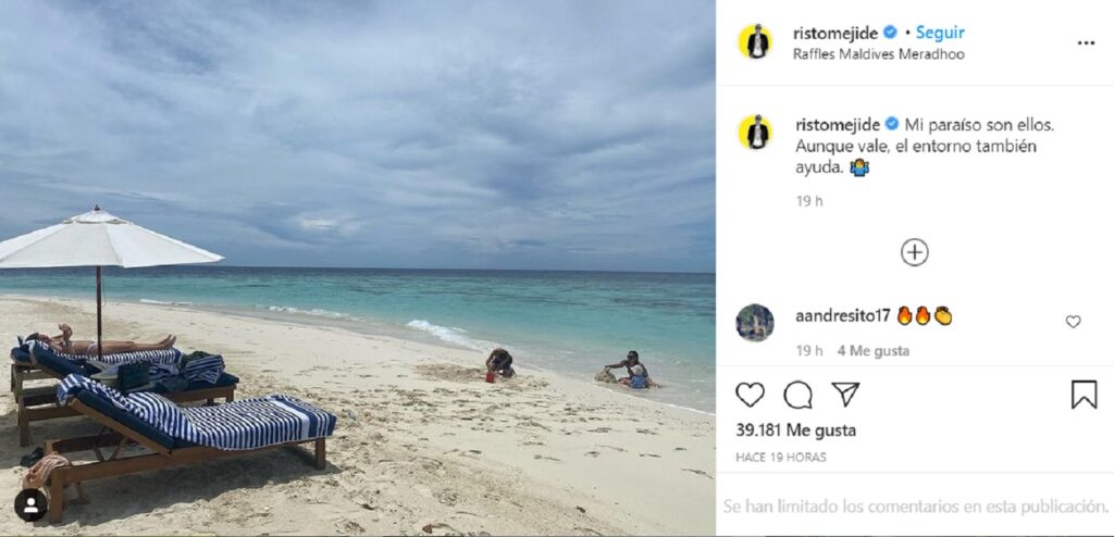 Risto Mejide, su mujer y sus hijos, de vacaciones en Maldivas