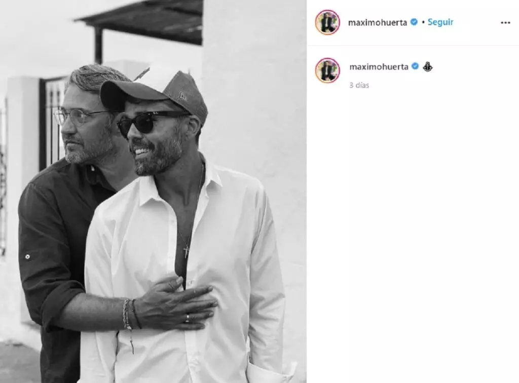 Màxim Huerta publica una foto con su novio en Instagram