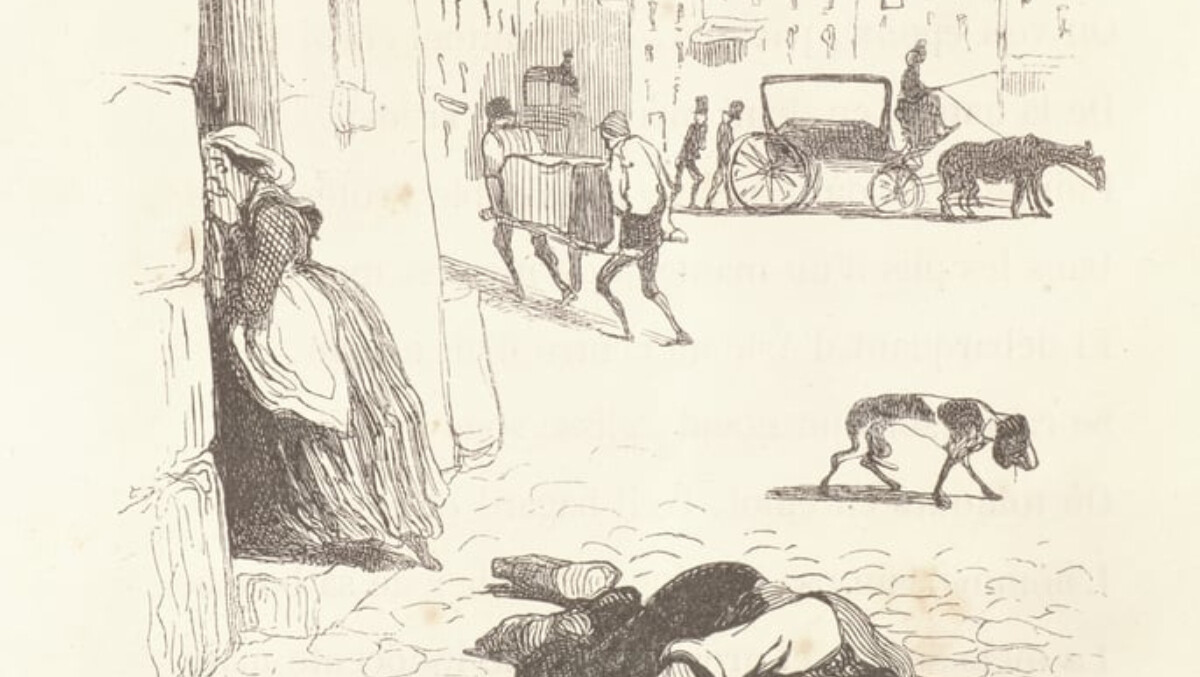 Dibujo de Honoré Daumier sobre la epidemia