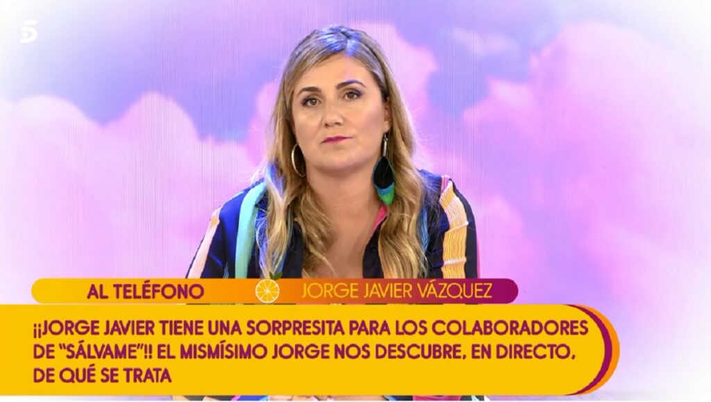 Carlota Corredera le confiesa entre lágrimas a Jorge Javier Vázquez que lo está pasando muy mal
