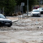Las fuertes lluvias caídas durante la madrugada en la Comunidad de Madrid han ocasionado balsas de agua e inundaciones
