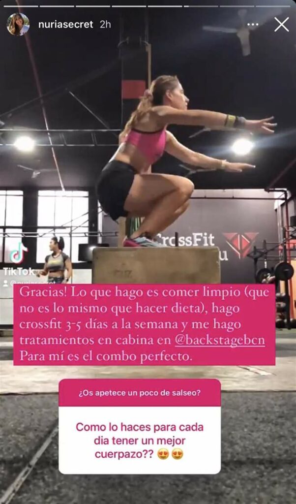 Nuria Marín desvela qué hace para mantenerse en forma