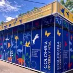 Caseta de Colombia en la Feria del libro de Madrid