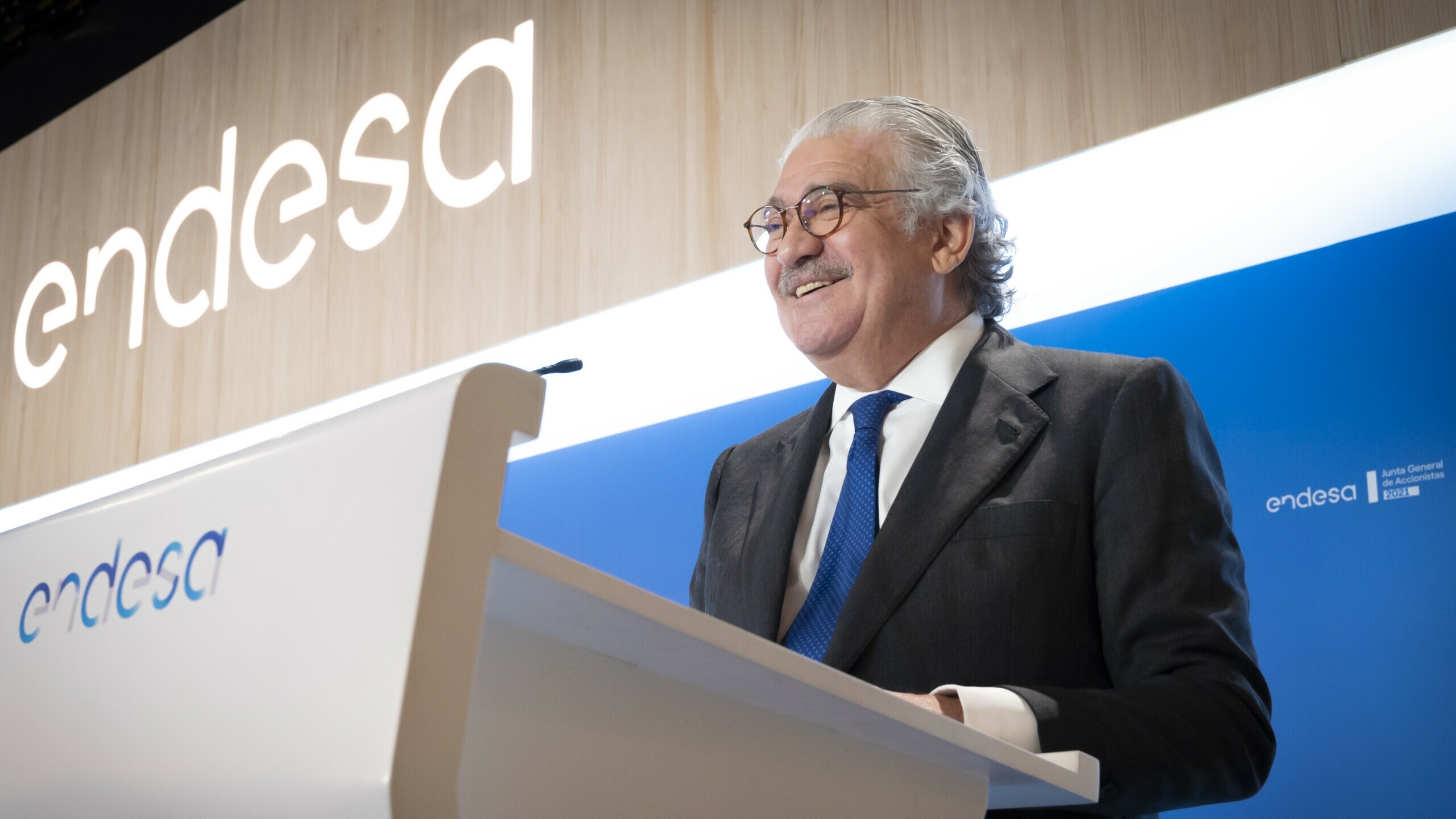 El consejero delegado de Endesa, José Bogas, en la junta general de accionistas de 2021
