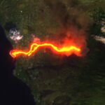Imágenes del volcán tomadas por el satélite Sentinel-2.
