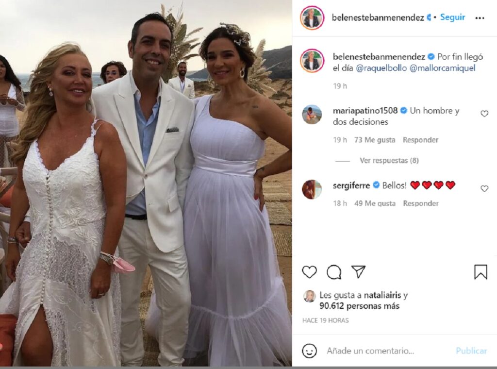 Belén Esteban y Raquel Bollo, en la boda de Anabel Pantoja