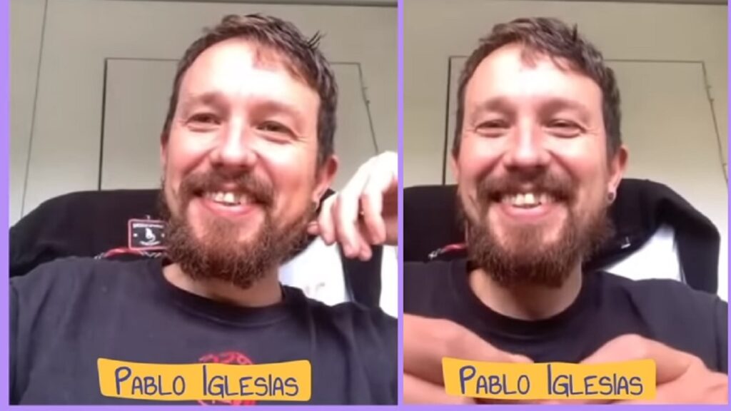 Pablo Iglesias, durante la entrevista en 'La pizarra'