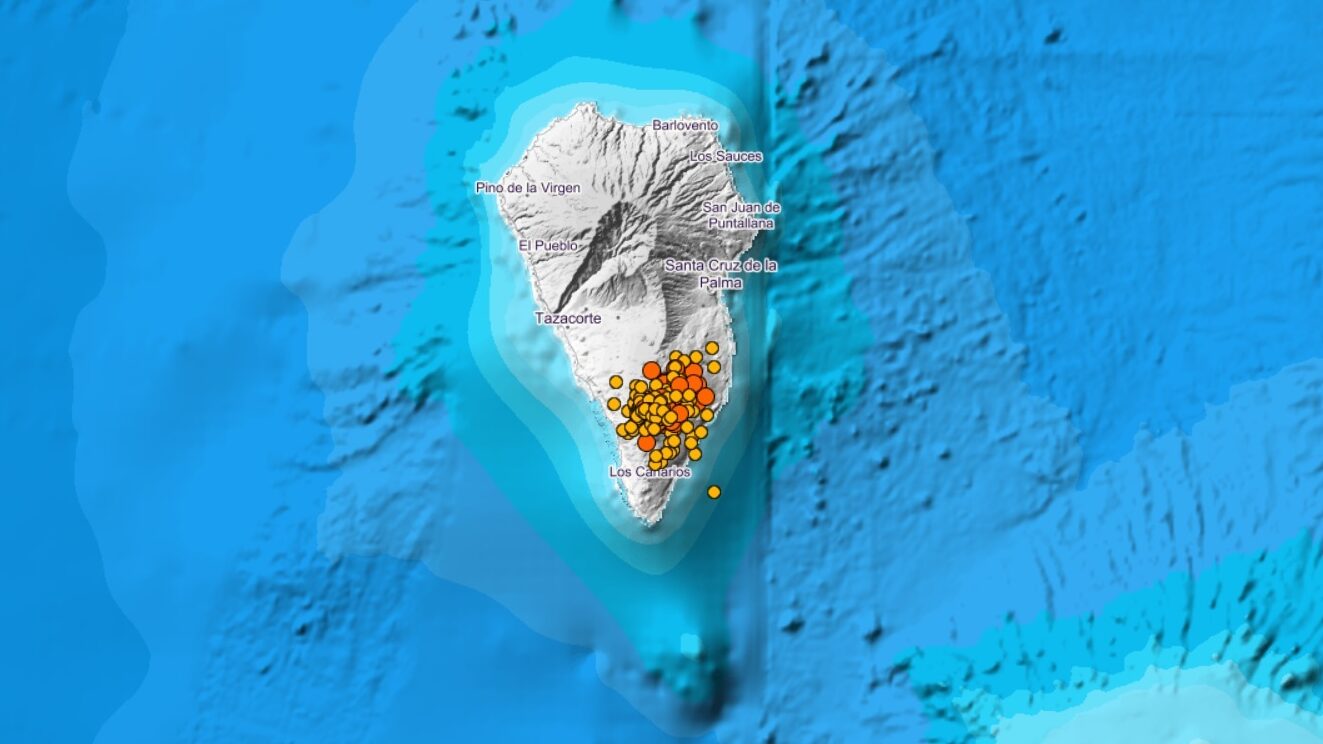 La Palma registra 20 terremotos durante la noche, uno de 4,1 sentido en casi toda la isla
