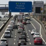 La autovía A-49 sentido Huelva-Portugal. A 27 de agosto de 2021, En Sevilla (Andalucía, España).