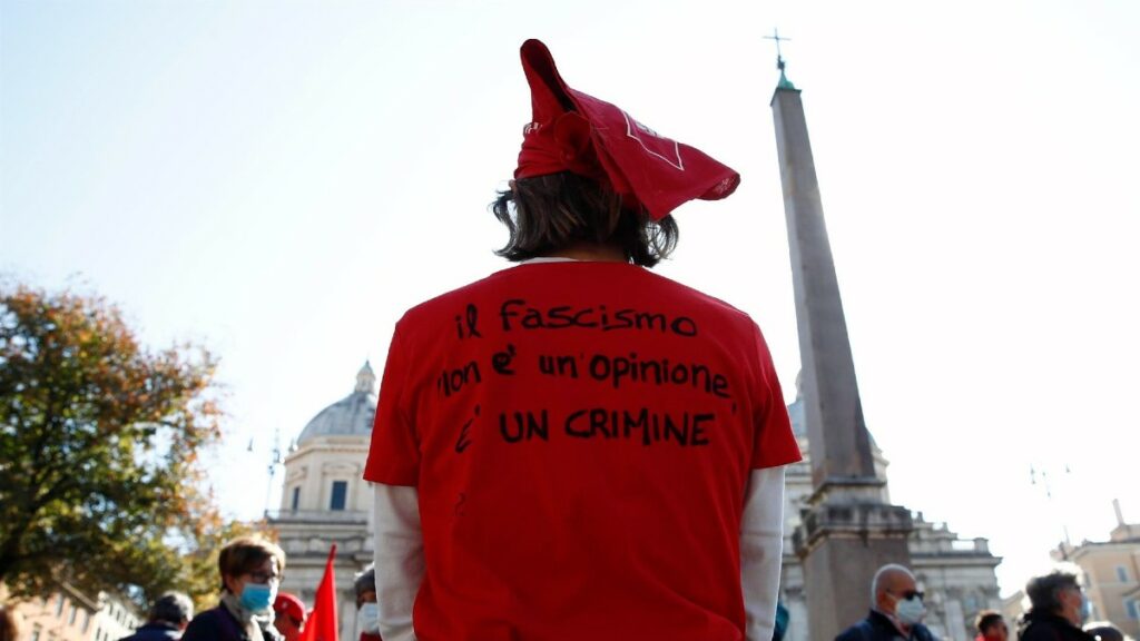 Manifestación antifascista Italia