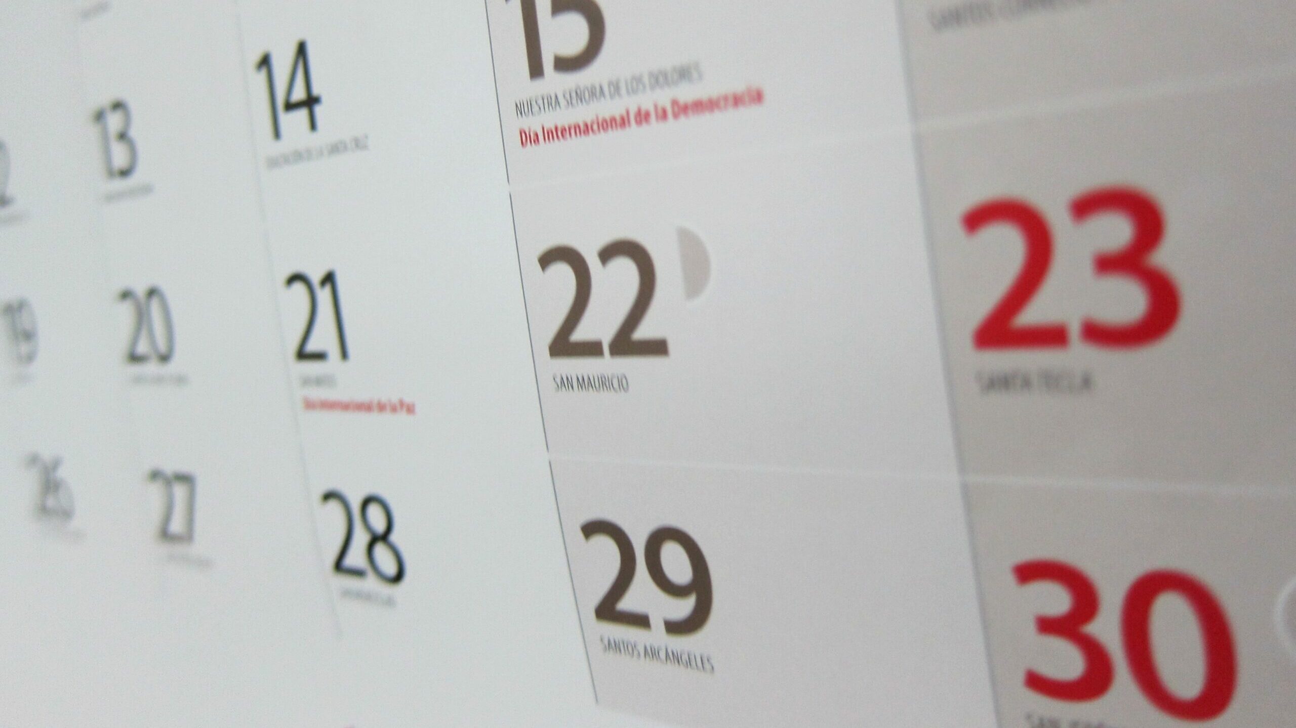 Calendario laboral del 2022 en España: días festivos y puentes