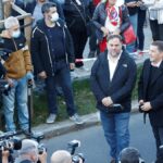 Junqueras y los dirigentes del 'procés' arropan a Otegi en una marcha por los presos de ETA