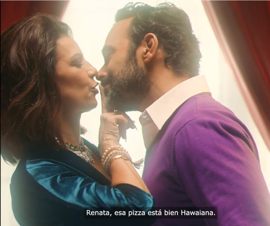 Ricardo, el marido de María Patiño, protagoniza un anuncio de pizzas