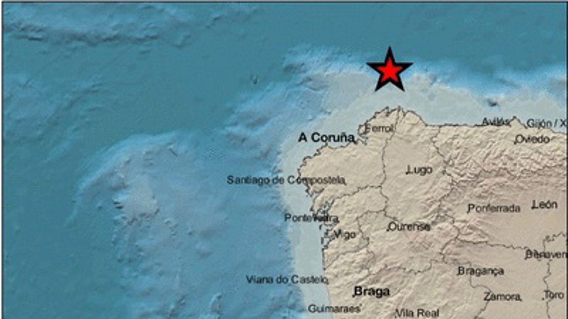 Un terremoto de magnitud 4,4 en el Cantábrico se siente en Galicia