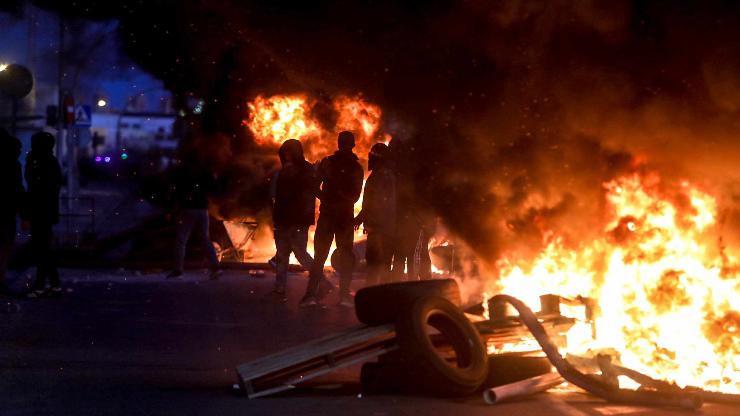 Barricada en la huelga del metal en Cádiz. Europa Press 