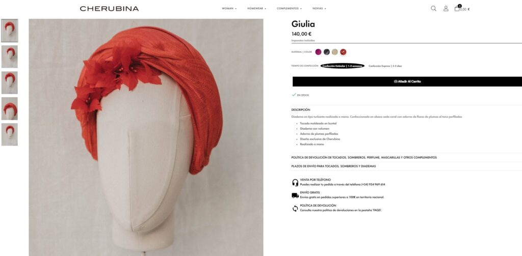 La reina Letizia estrena un tocado tipo turbante de flores de la marca Cherubina