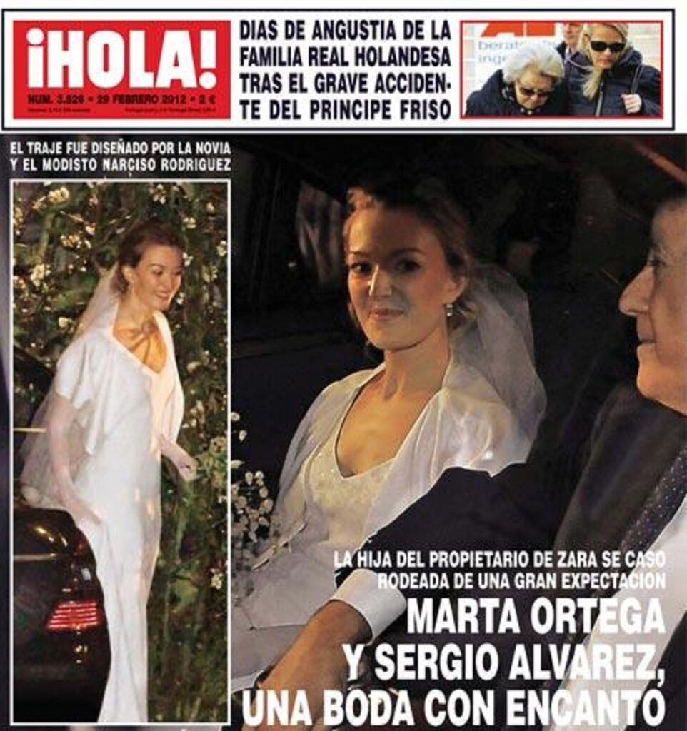 La boda de Marta Ortega con Sergio Álvarez