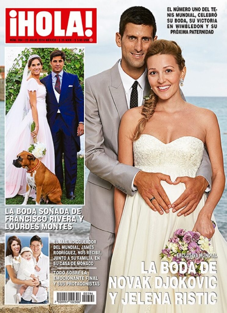La boda de Djokovic ocupó la portada de la revista '¡Hola!'