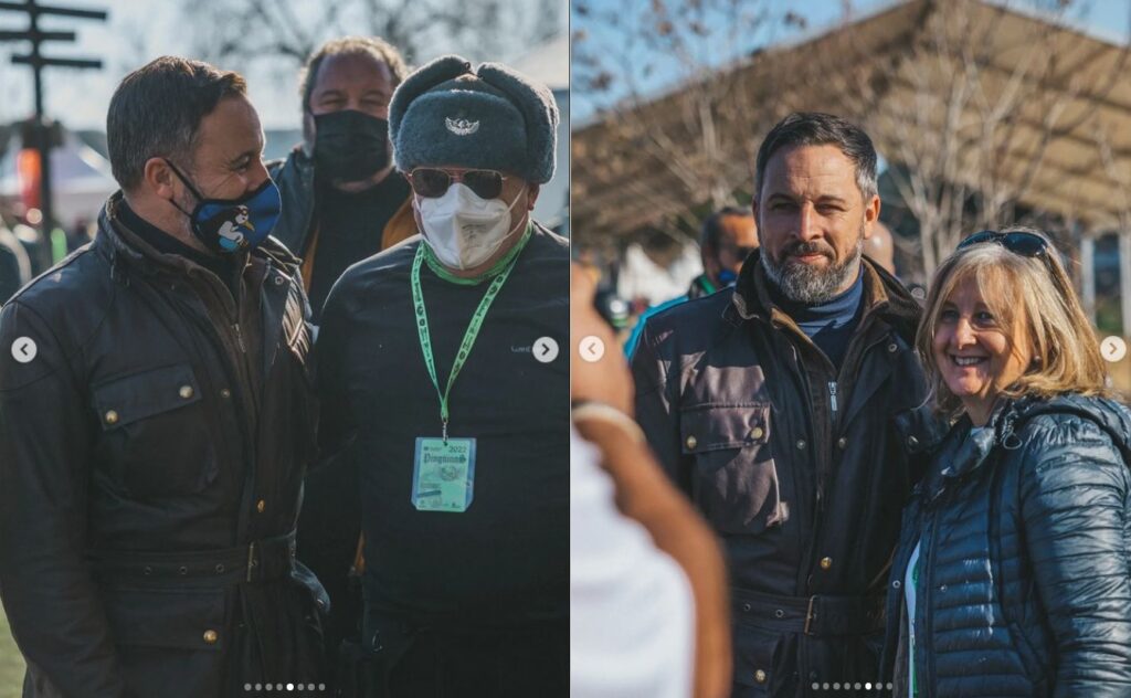 El líder de Vox, Abascal, se hizo fotos con la gente