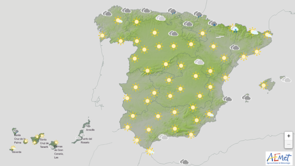 El tiempo será soleado con intensas heladas en el sistema Ibérico y Pirineos este jueves