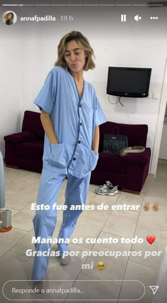 Anna Ferrer, antes de la operación