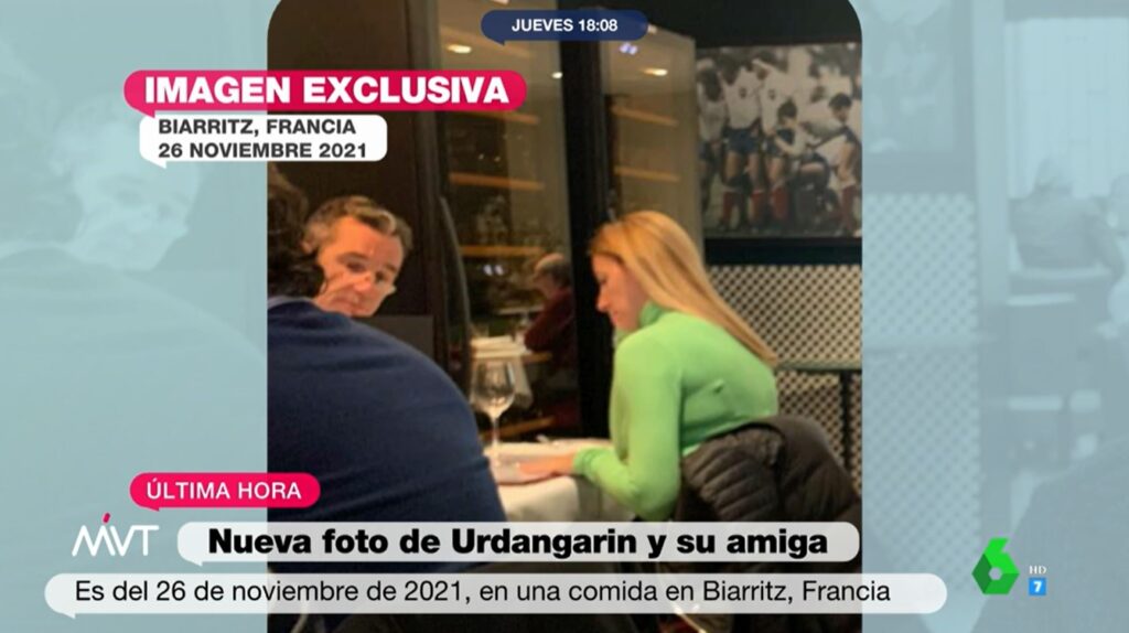 La primera foto de Iñaki Urdangarin y Ainhoa Armentia, en un restaurante