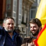 El líder de Vox, Santiago Abascal y el candidato a la presidencia a las Cortes de Castilla y León, Juan García-Gallardo