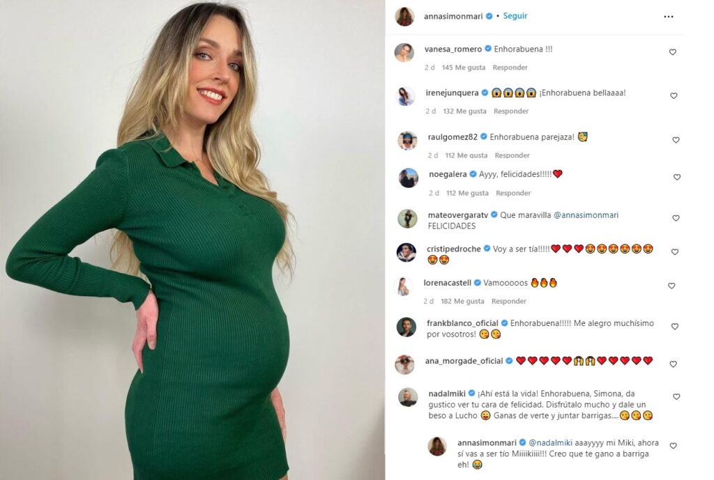 Anna Simón anuncia que está embarazada