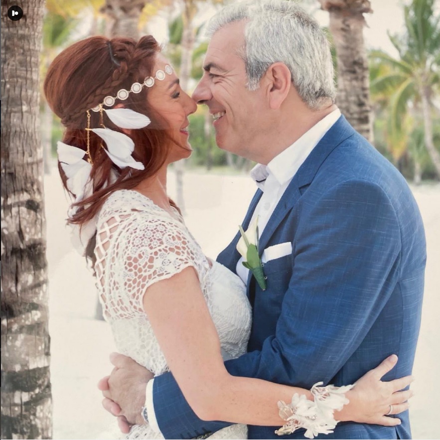 Carlos Sobera y Patricia Santamarina, el día de su boda en México