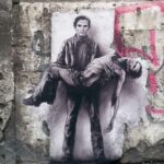 Mural inspirado en Pasolini en un barrio de Roma