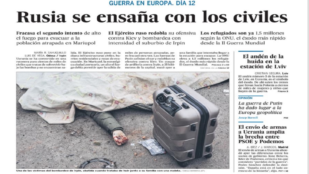 Portada de 'El País' del 7 de marzo