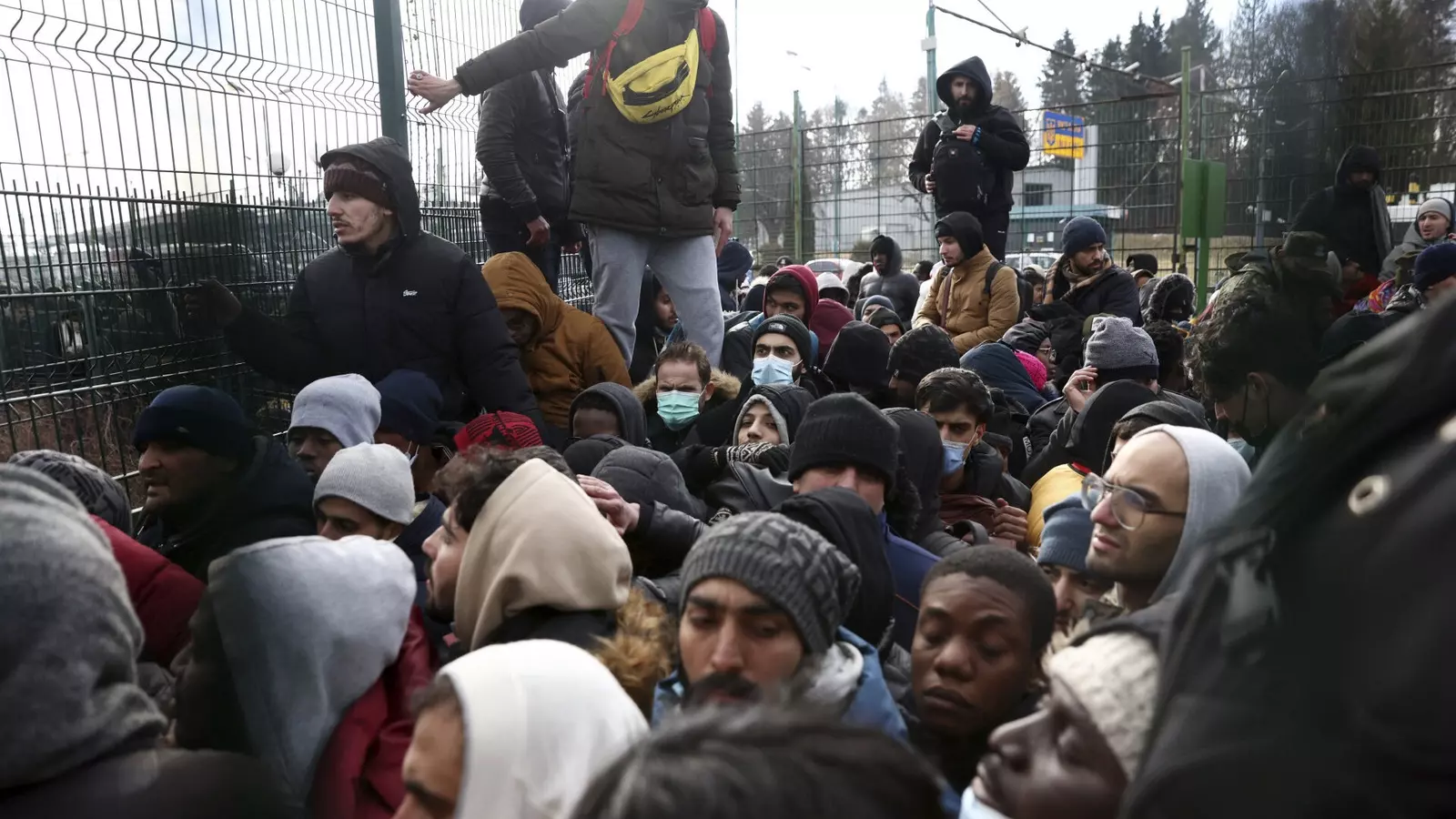 Refugiados en la frontera de Polonia