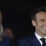 Emmanuel Macron y su esposa, Brigitte,