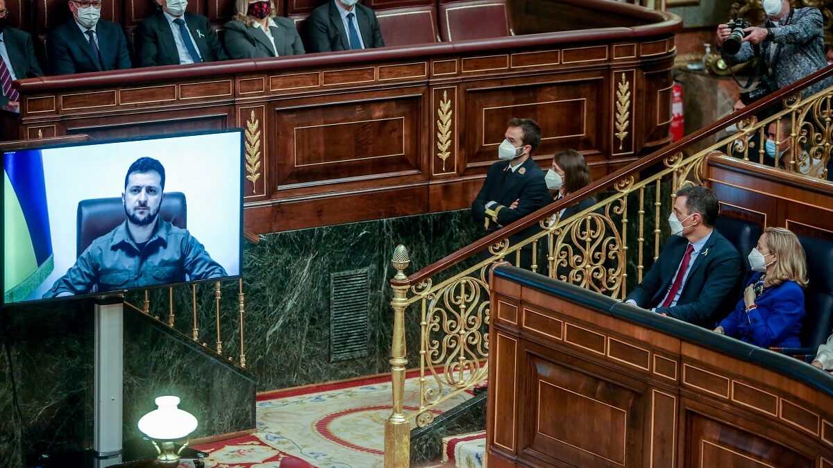 Volodímir Zelenski en el Congreso de los Diputados