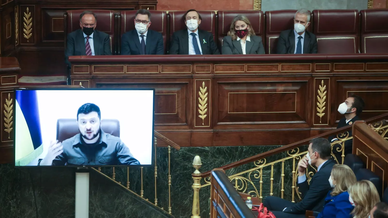 El presidente ucraniano comparece por vídeo-conferencia en el Congreso