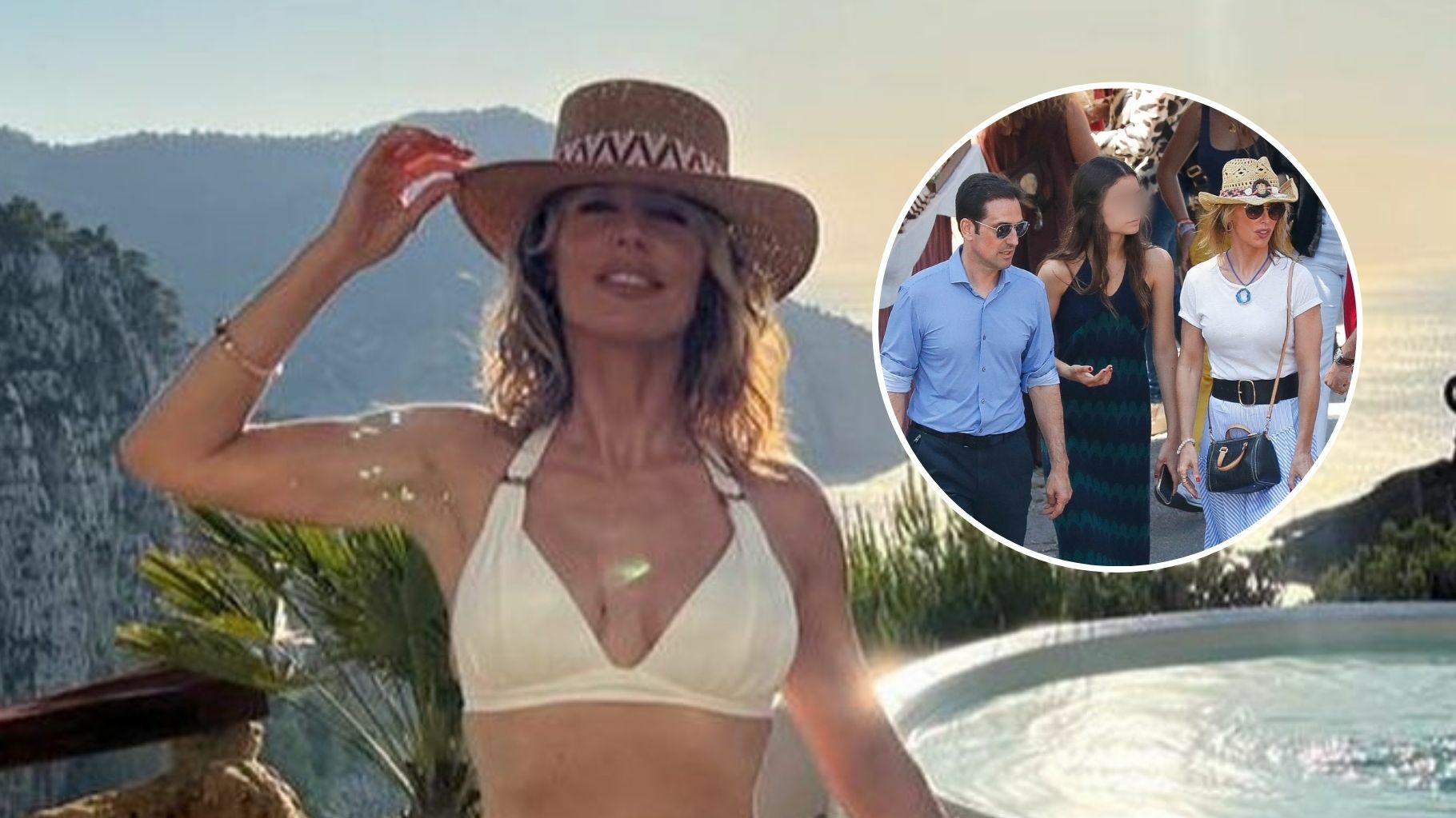 Emma García presume de cuerpo en sus vacaciones con su marido y su hija en Ibiza