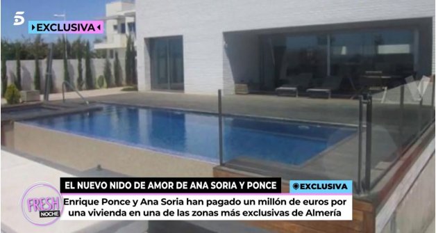 La piscina de la nueva casa de Enrique Ponce y Ana Soria