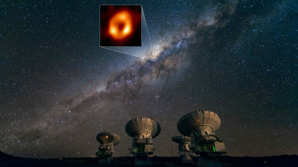 Primera imagen del super-agujero negro en el corazón de la Vía Láctea